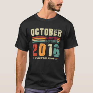 10月2日から6歳のレトロ素晴らし誕生日 Tシャツ