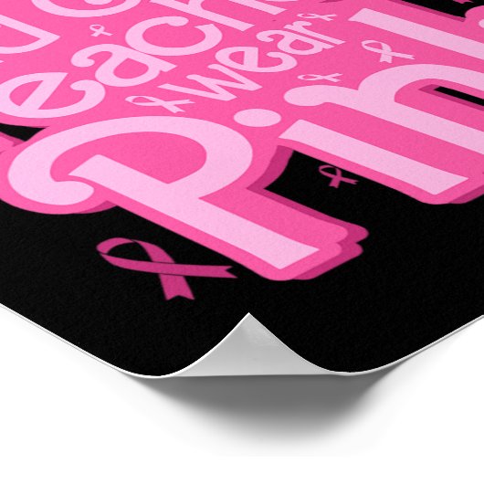 10月2日先生衣服ピンク乳がん ポスター (角)