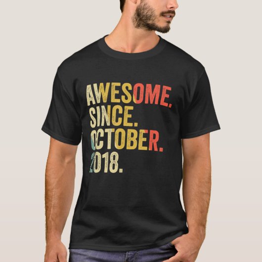 10月20日から4歳素晴らしの誕生日 Tシャツ (正面)