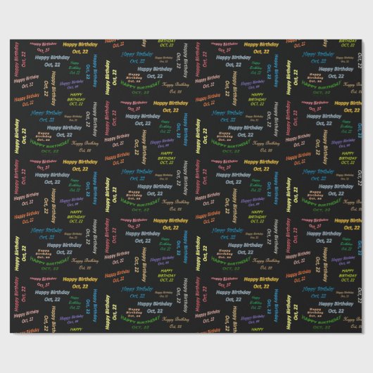 10月22日誕生日ギフトラッピング紙 ラッピングペーパー (フラット)