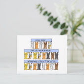 10月25誕生日かわいい猫たち ポストカード (スタンド正面)