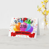 10月27日 誕生日 カード (黄色い花)