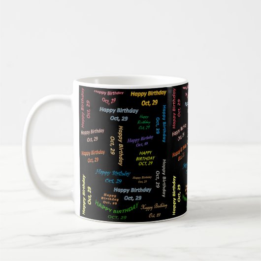10月29日 誕生日マグカップ コーヒーマグカップ (左)