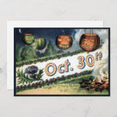 10月30日ハロウィーン誕生日グリーティングカード シーズンカード (正面/裏面)