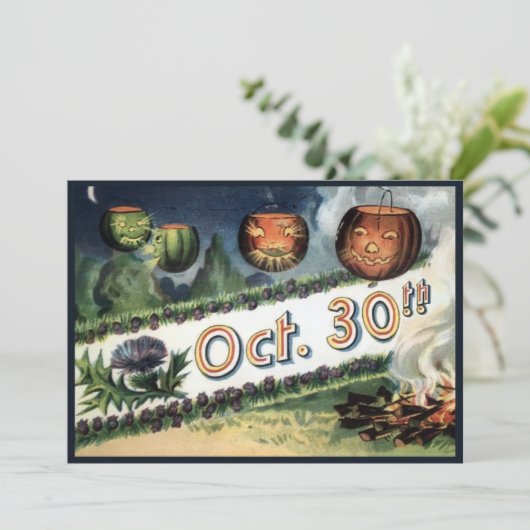 10月30日ハロウィーン誕生日グリーティングカード シーズンカード (スタンド正面)