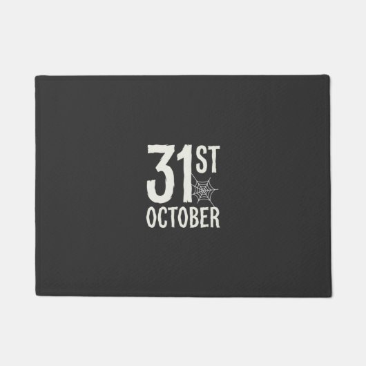 10月31日ハロウィンスパイダーウェブデザイン ドアマット (正面)