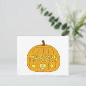 10月31日ハロウィン結婚の記念日 ポストカード (スタンド正面)