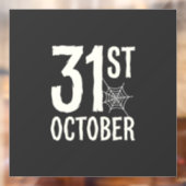 10月31日ハロウィン蜘蛛の巣デザイン ウィンドウサイン (シート2)
