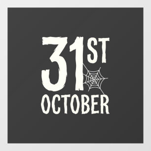 10月31日ハロウィン蜘蛛の巣デザイン ウィンドウサイン