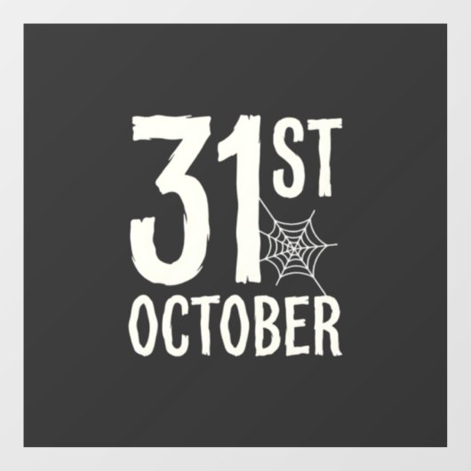 10月31日ハロウィン蜘蛛の巣デザイン ウィンドウサイン (シート)