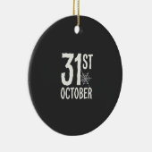10月31日ハロウィン蜘蛛の巣デザイン セラミックオーナメント (右)