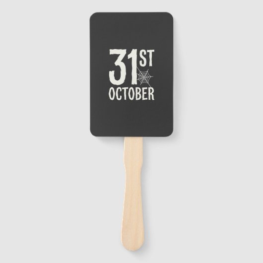 10月31日ハロウィン蜘蛛の巣デザイン ハンドファン (正面)