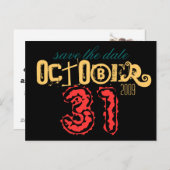 10月31日日付の保存 案内ポストカード (正面/裏面)