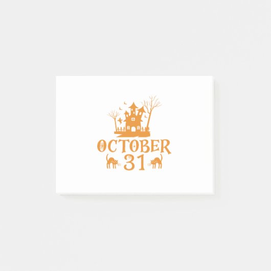 10月31日-ハロウィン-10月-怖い-不気味-31-面白い ポストイット (正面)