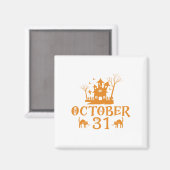 10月31日 – ハロウィーン–10月 – 怖い – 不気味–31-おもしろい マグネット (正面/裏面)