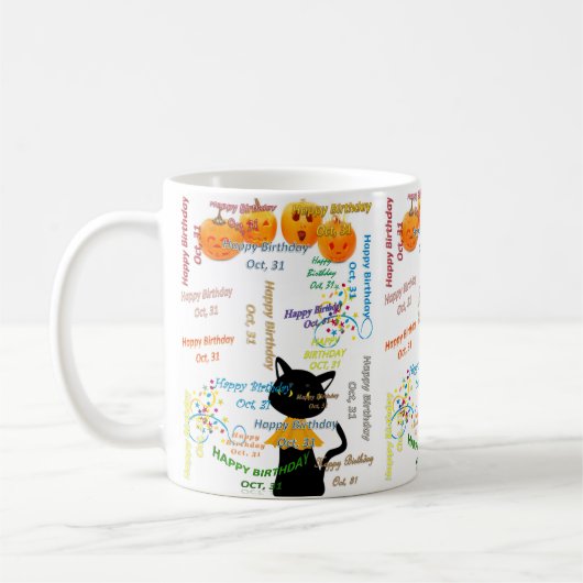 10月31日 誕生日マグカップ コーヒーマグカップ (左)