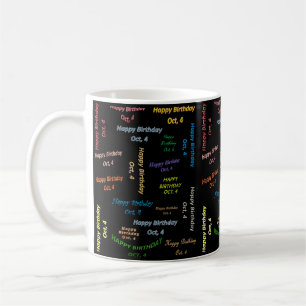 10月4日誕生日マグ コーヒーマグカップ