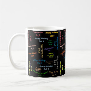 10月6日 誕生日マグカップ コーヒーマグカップ