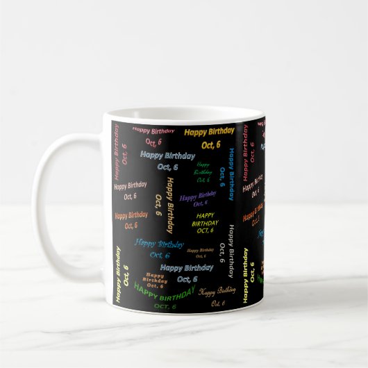 10月6日 誕生日マグカップ コーヒーマグカップ (左)