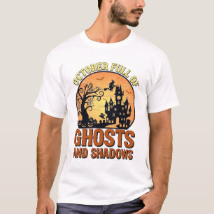 10月 フル ゴースト シャドウズ ハロウィン 仮装 パーティー 飾り Tシャツ