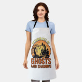 10月 フル ゴースト シャドウズ ハロウィン 仮装 パーティ エプロン (着用した状態)