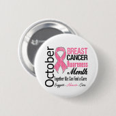 10月 – 乳がん認知月 缶バッジ (正面&裏面)