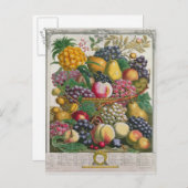 10月、「十二ヶ月の果実」から ポストカード (正面/裏面)