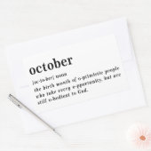 10月 定義 誕生日 長方形シール (封筒)