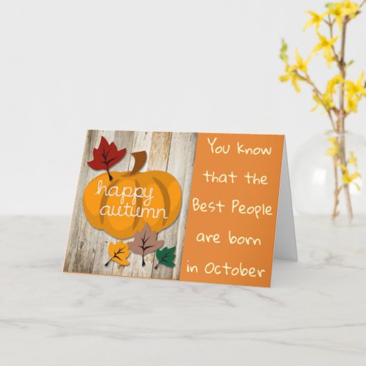 ***10月***愛の誕生日 カード (黄色い花)