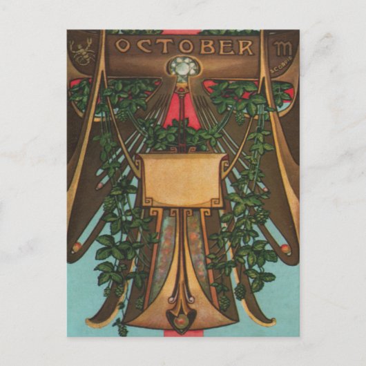 10月 - 蠍座 ポストカード (正面)