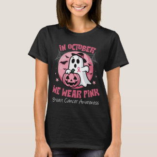 10月Weで女性ハロウィーン乳がんシャツ Tシャツ
