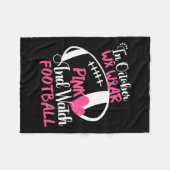 10月We衣服ピンクとサッカーの胸缶を見る フリースブランケット (正面(横))