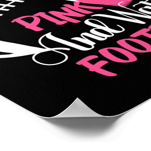 10月We衣服ピンクとサッカーの胸缶を見る ポスター (角)