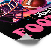 10月We衣服ピンクとサッカーの胸缶を見る ポスター (角)