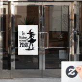 10月We衣服ピンクウィッチズハローウィンパーティ ウィンドウサイン (オフィスドア)