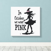 10月We衣服ピンクウィッチズハローウィンパーティ キャンバスプリント (インサイチュ (ウッドフロア))