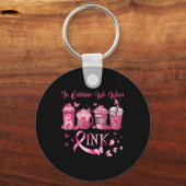 10月We衣服ピンクコーヒーアイラテ秋Autu キーホルダー (正面)