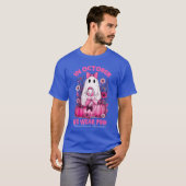 10月We衣服ピンクシャツ幽霊乳がん Tシャツ (正面フル)