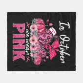 10月We衣服ピンクナースライフパンプキンヒョウ フリースブランケット (正面(横))