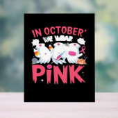 10月We衣服ピンクナース乳がん認識度 アクリルサイン (ニュートラル)