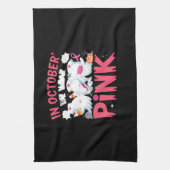 10月We衣服ピンクナース乳がん認識度 キッチンタオル (縦)