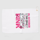 10月We衣服ピンクナース乳がん認識度 ゴルフタオル (横)