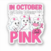 10月We衣服ピンクナース乳がん認識度 シール (正面)