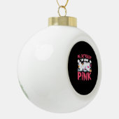 10月We衣服ピンクナース乳がん認識度 セラミックボールオーナメント (左)