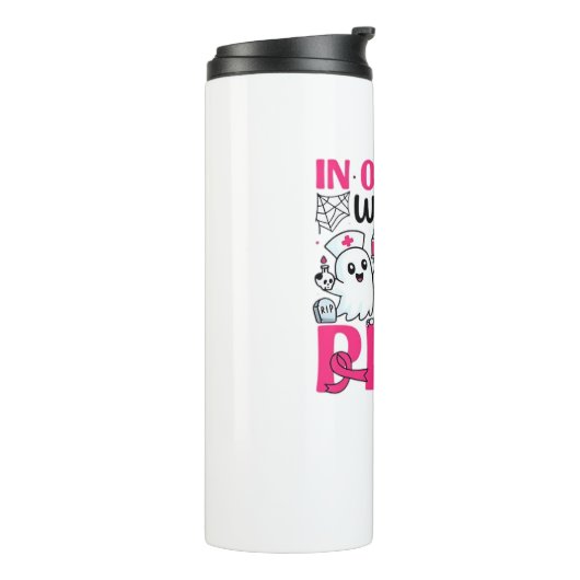 10月We衣服ピンクナース乳がん認識度 タンブラー (回転左)