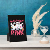 10月We衣服ピンクナース乳がん認識度 フォトプラーク (側面)