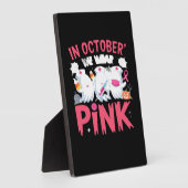 10月We衣服ピンクナース乳がん認識度 フォトプラーク (側面)