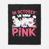 10月We衣服ピンクナース乳がん認識度 フリースブランケット (正面)