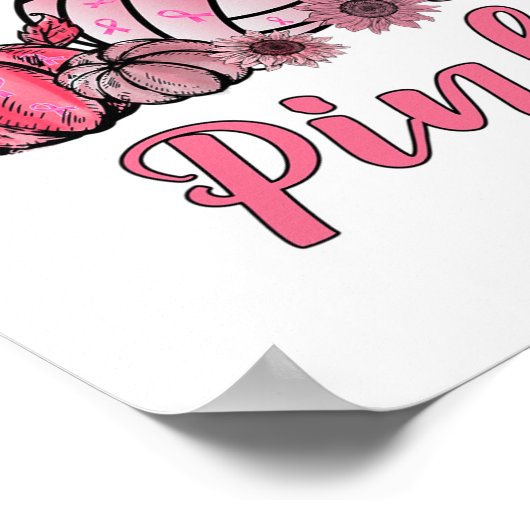 10月We衣服ピンクバレーボール乳がん戦争 ポスター (角)