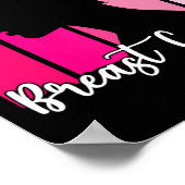 10月We衣服ピンクブラックアフロ女性の胸カンス ポスター (角)